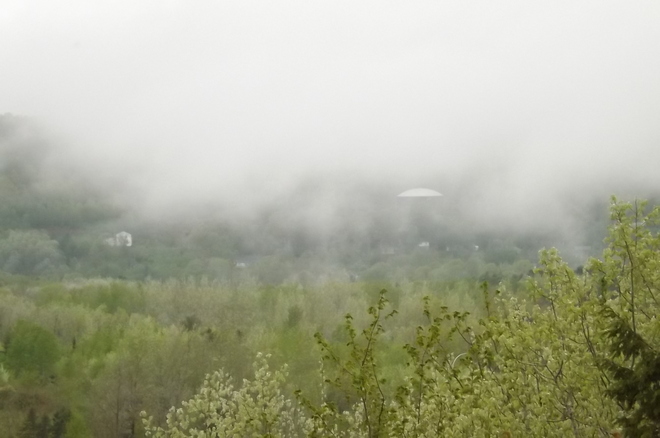 fog came rolling in New Minas, Nova Scotia Canada