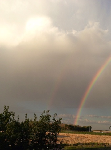 Double Rainbow Namao, Alberta Canada