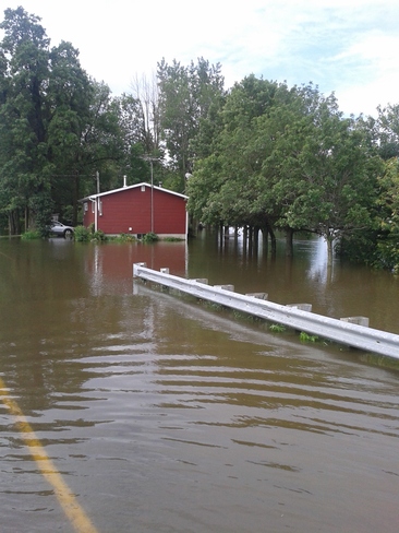 Flooding Huntingdon, Quebec Canada