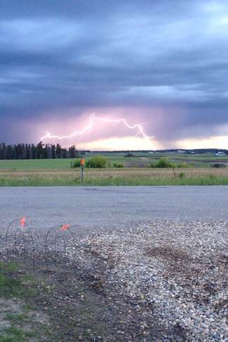 lightning bolt Olds, Alberta Canada