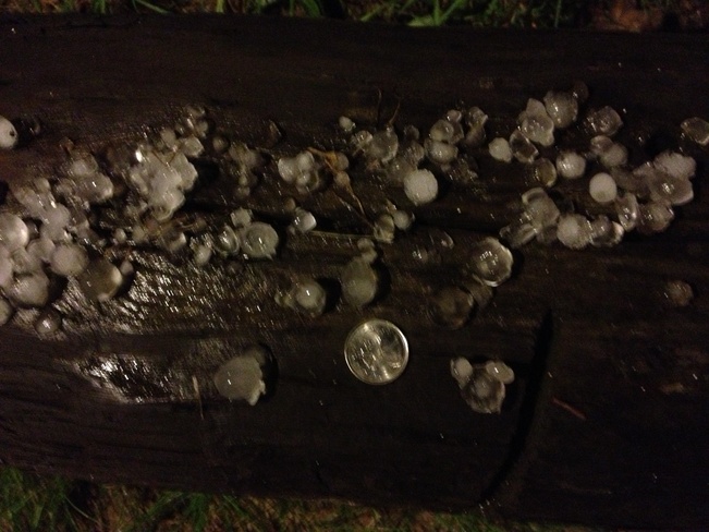 large hail Melrose, Ontario Canada