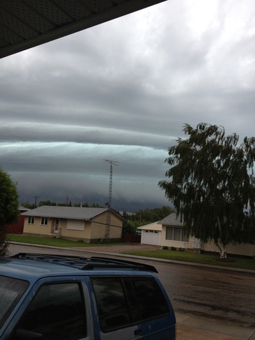 storm rolling in Macklin, Saskatchewan Canada