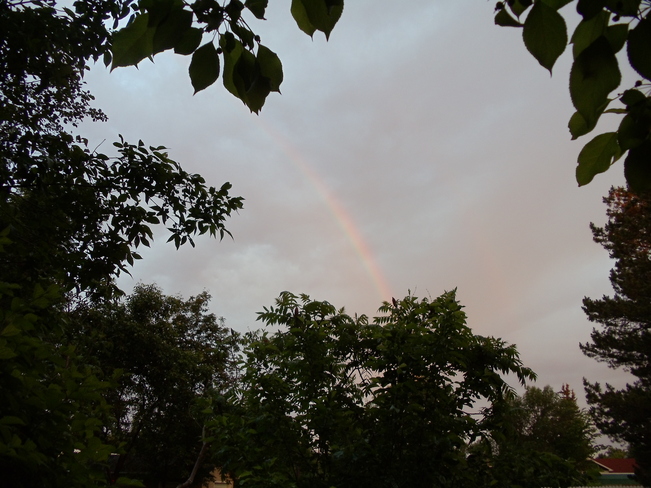 18th Early a.m. rainbow-in the west-Happy Birthday, Kayla (daughter) North Bay, Canadian Forces Base, Ontario Canada