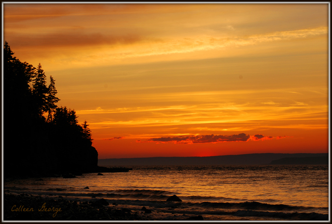 Sunset on the Bay of Fundy Canning, Nova Scotia Canada