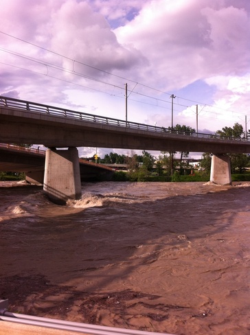 flooding in the city Calgary, Alberta Canada