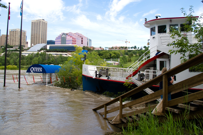Flooding in River Valley Edmonton, Alberta Canada
