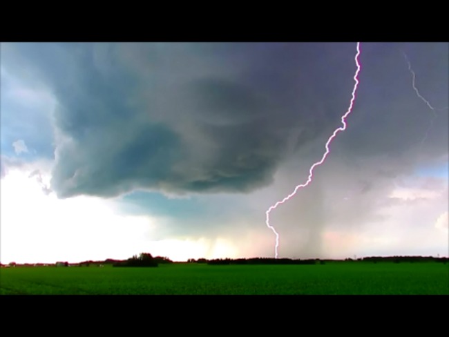 Lightning and Rain Devon, Alberta Canada
