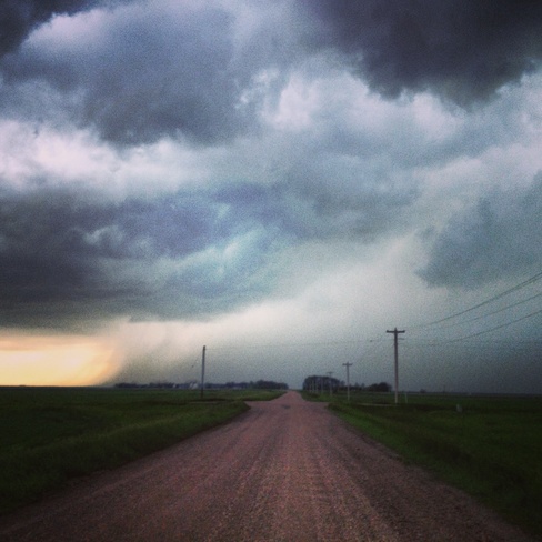 storm rolling in Portage La Prairie, Manitoba Canada
