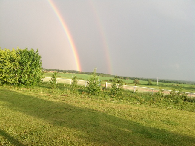 Double rainbows Lac La Biche, Alberta Canada