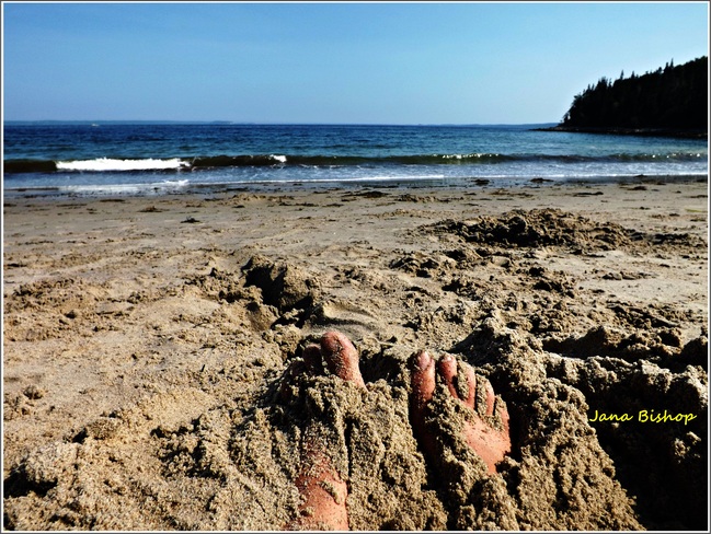 Toes In the Sand Hubbards, Nova Scotia Canada