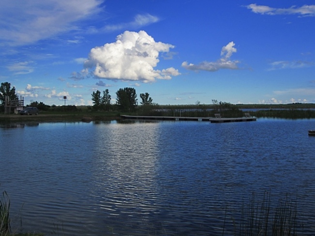 cloud reflections Kerrobert, Saskatchewan Canada