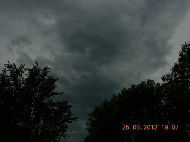 Dark clouds have arrived Salisbury, New Brunswick Canada
