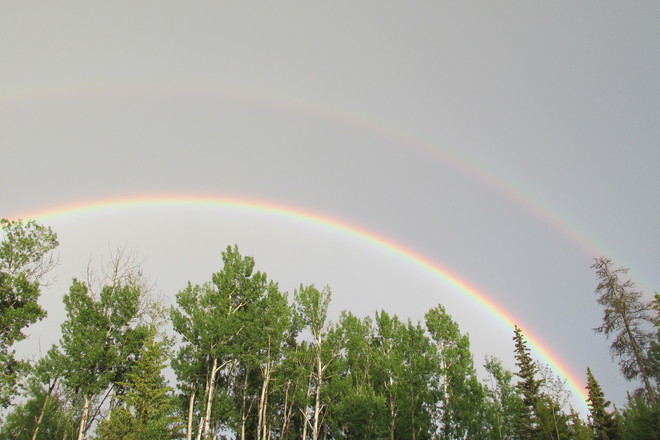 Double rainbow Vanderhoof, British Columbia Canada
