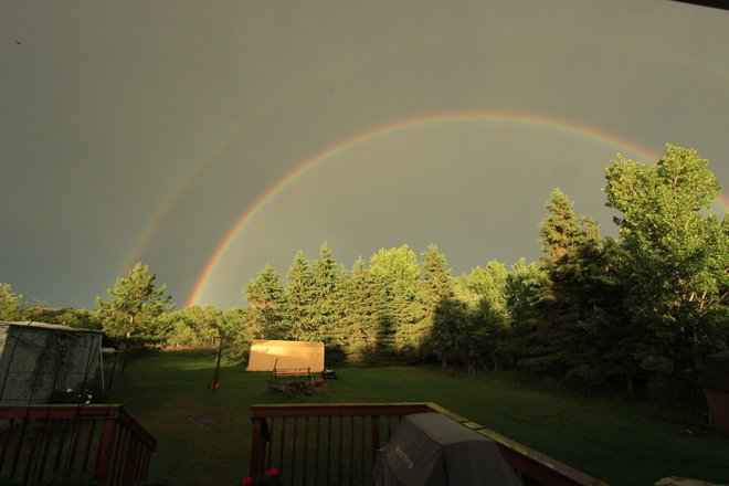 Double rainbow Keewatin, Ontario Canada