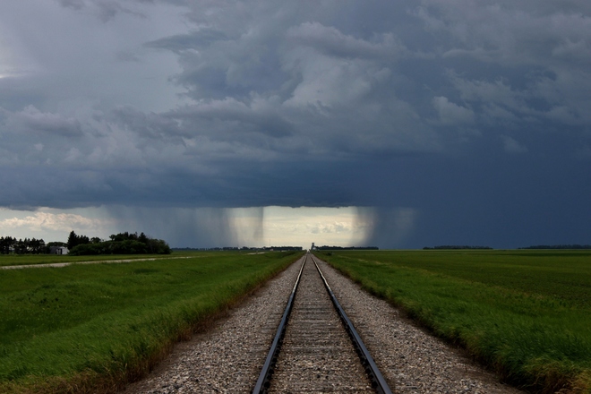 Storm Railway La Salle, Manitoba Canada