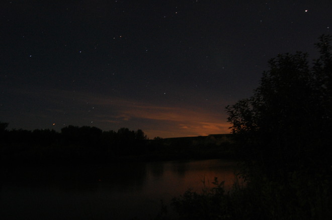 River at Night Drumheller, Alberta Canada