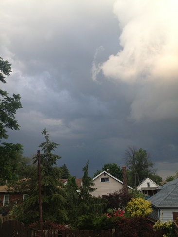 clouds are rolling in Thorold, Ontario Canada
