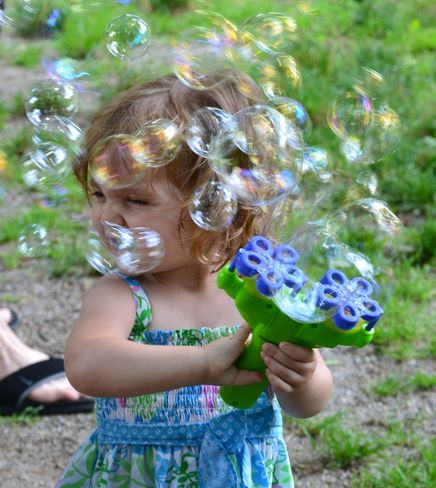 Fun with bubbles at the park Brantford, Ontario Canada