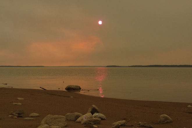 Smokey Sunset Gillam, Manitoba Canada