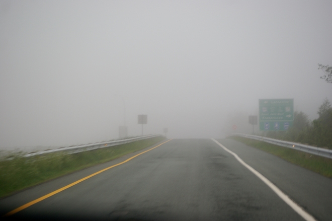 Foggy Highway Saint John, New Brunswick Canada
