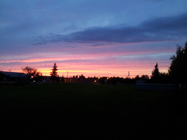 Sunset over Lakeview Meadow Lake, Saskatchewan Canada