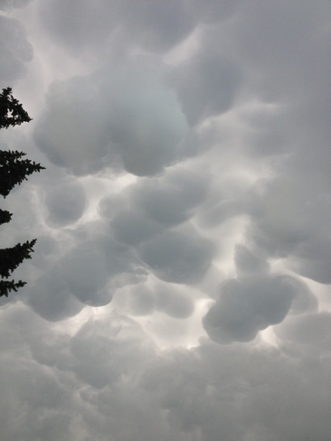 neat looking clouds Wetaskiwin, Alberta Canada