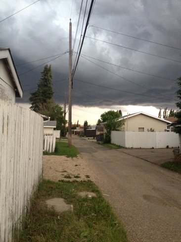 black sky Edmonton, Alberta Canada