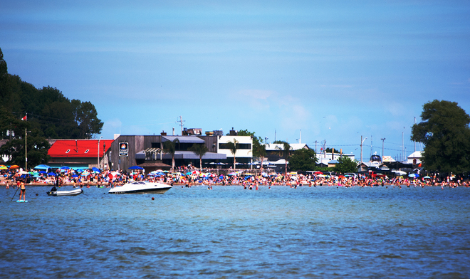 Busy Beach Port Dover, Ontario Canada
