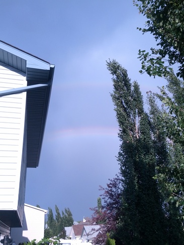 Triple Rainbow ! Edmonton, Alberta Canada