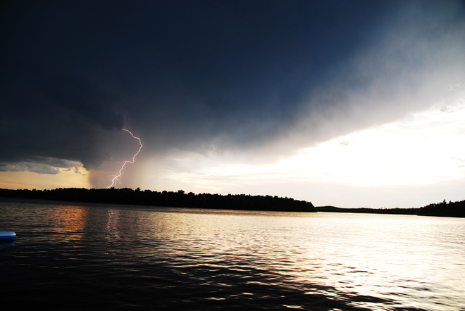 Lightning over the Lake Loon Lake, Saskatchewan Canada