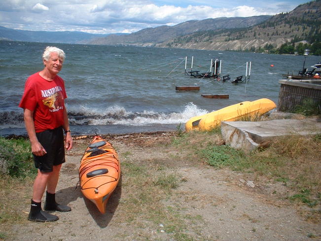 Kayak from Naramata to Indian Rock Penticton, British Columbia Canada