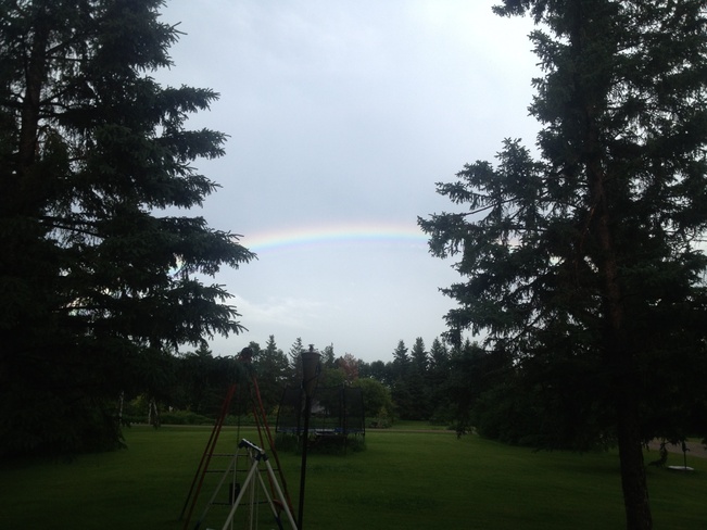 Perfect rainbow Langenburg No. 181, Saskatchewan Canada