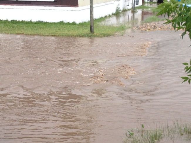 flooding after storm Estevan, Saskatchewan Canada