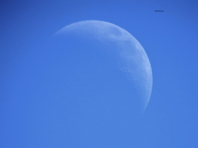 3 30 PM Moon New Westminster, British Columbia Canada