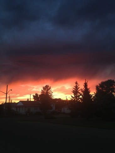 sunset/rain clouds Brandon, Manitoba Canada