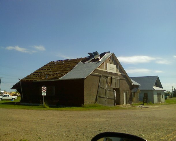 remnants of the tornado Pipestone, Manitoba Canada