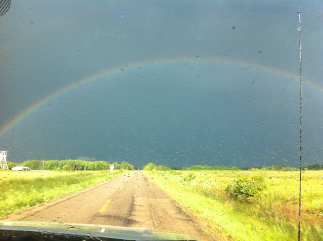 rainbow! Good Spirit Acres, Saskatchewan Canada