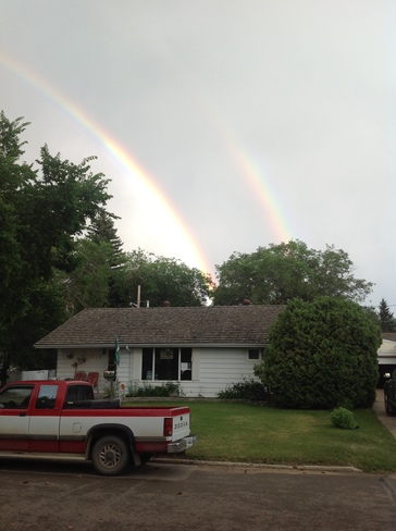 double rainbow Estevan, Saskatchewan Canada