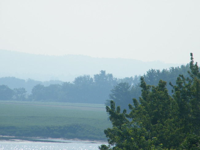 smoke from forest fires in quebec Fredericton, New Brunswick Canada