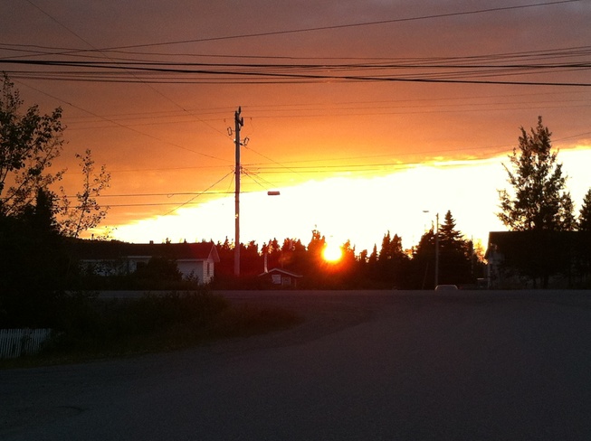 sunset Indian Bay, Newfoundland and Labrador Canada