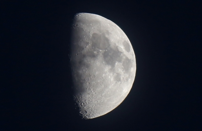 Waxing Gibbous Moon - 62% of full. Prince George, British Columbia Canada