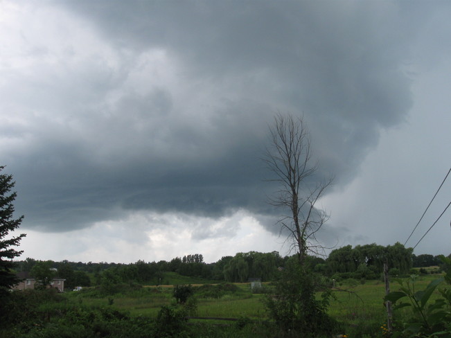 Low dark clouds Alliston, Ontario Canada