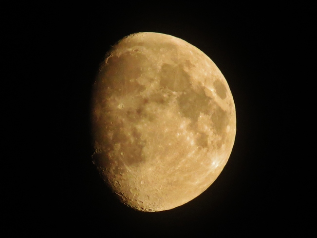 11pm moon Edmore, Saskatchewan Canada