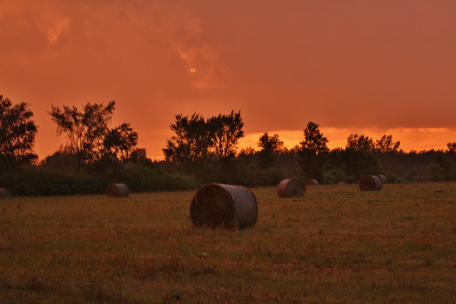 sunset between storms Sydenham, Ontario Canada