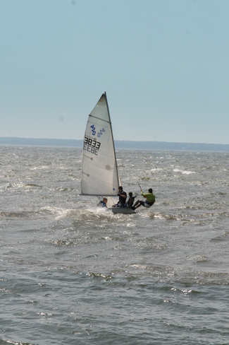 Sailing in strong waves Pointe-Claire, Quebec Canada