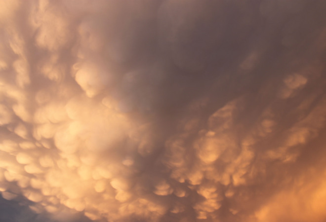 Mammatus Clouds over TO 