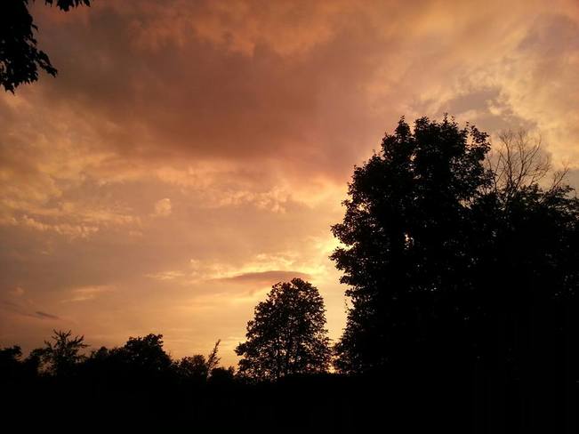 Sunsert after the Severe thunderstorm Merrickville, Ontario Canada