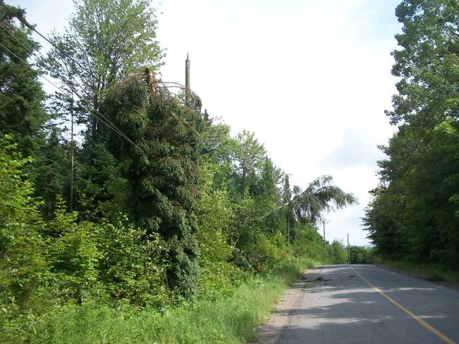 Damage After July 19 Storm Mille-Isles, Quebec Canada
