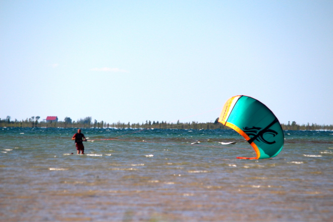 Kiteboarding in Oliphant! Oliphant, Ontario Canada