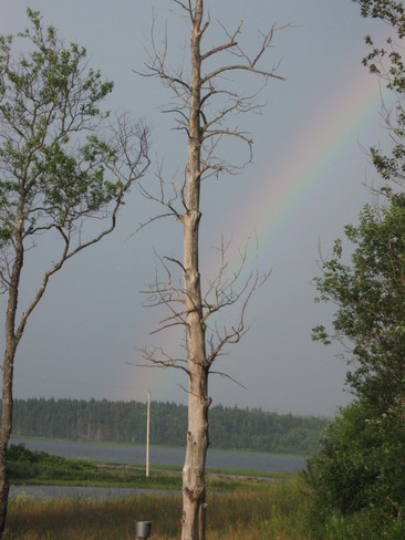 rainbow over pomquet Antigonish, Nova Scotia Canada